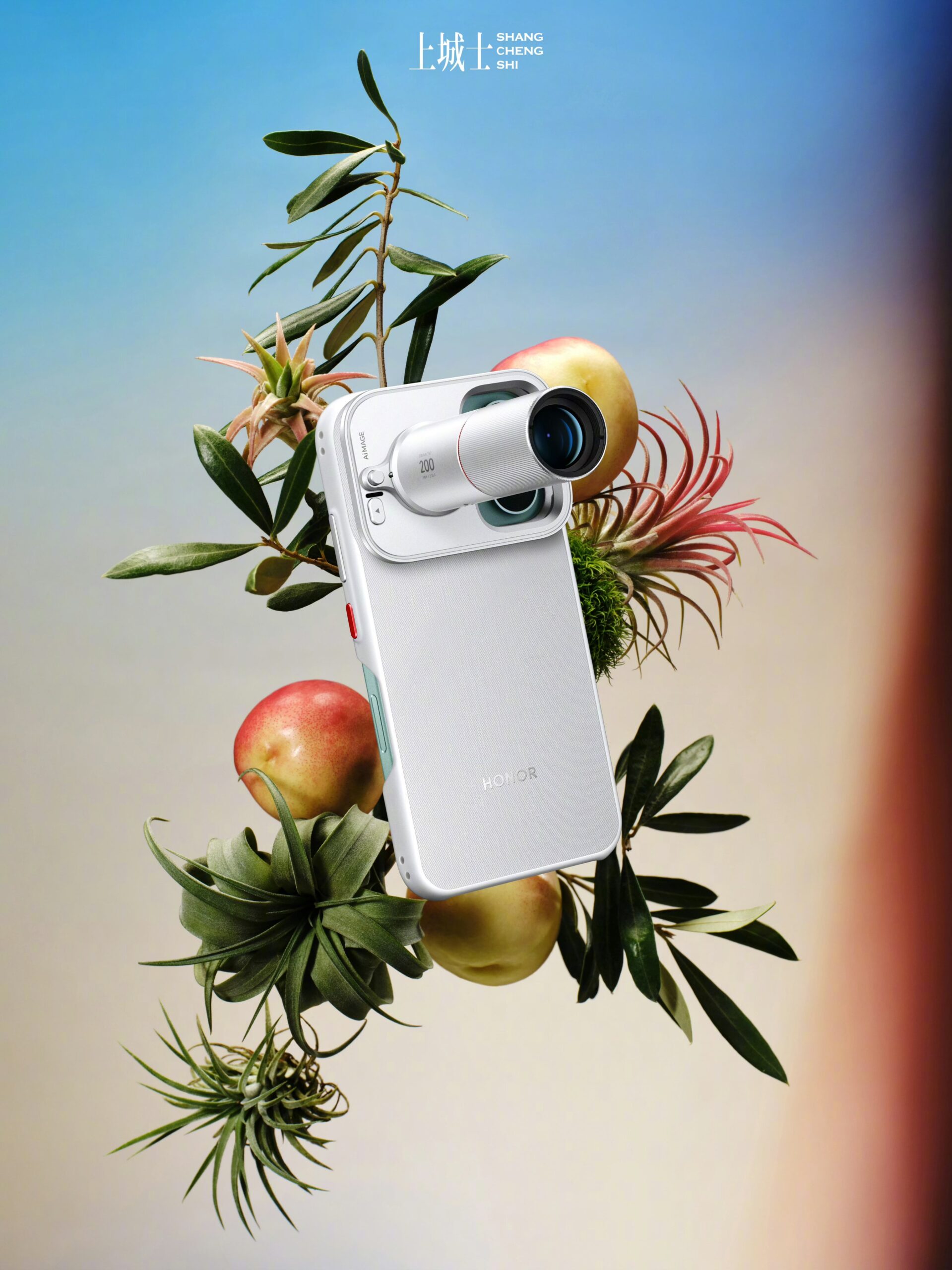 Honor Magic 9 with the attachable telephoto lens from the Master Camera Kit