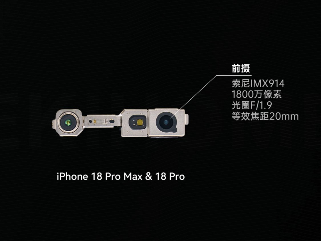 Front camera module of iPhone 18 Pro