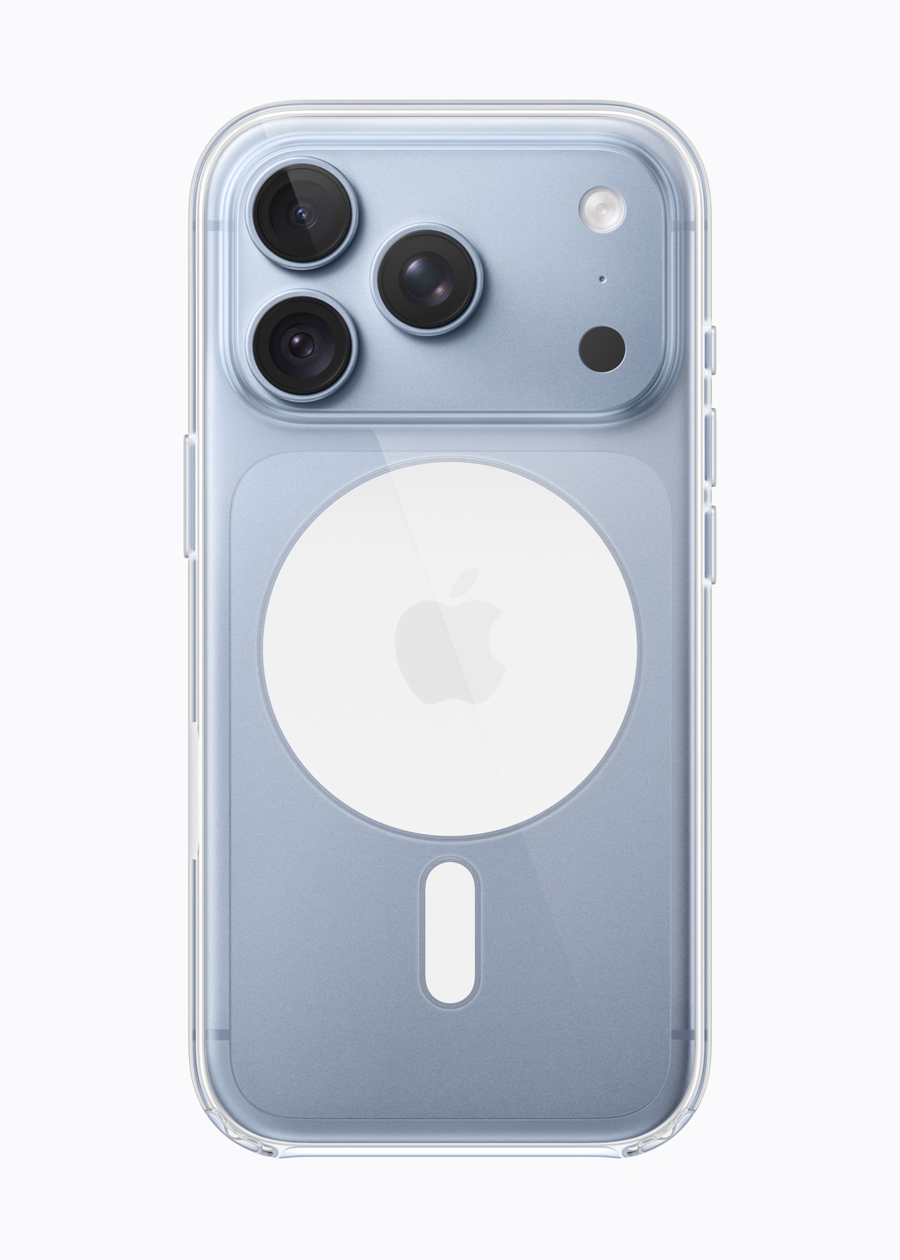 Transparent case with MagSafe for iPhone 18 Pro, magnetic ring below the cameras