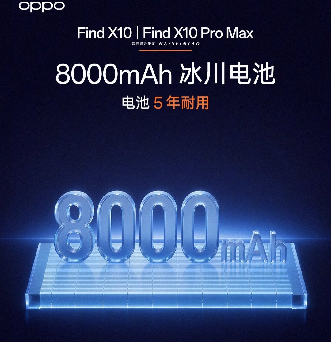 OPPO Find X10 — baterija 8000 mAh
