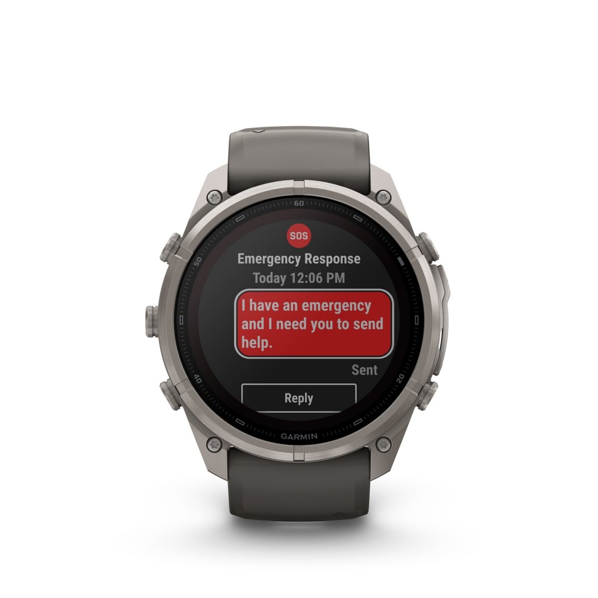Garmin Fenix 9 Pro inReach with SOS message screen