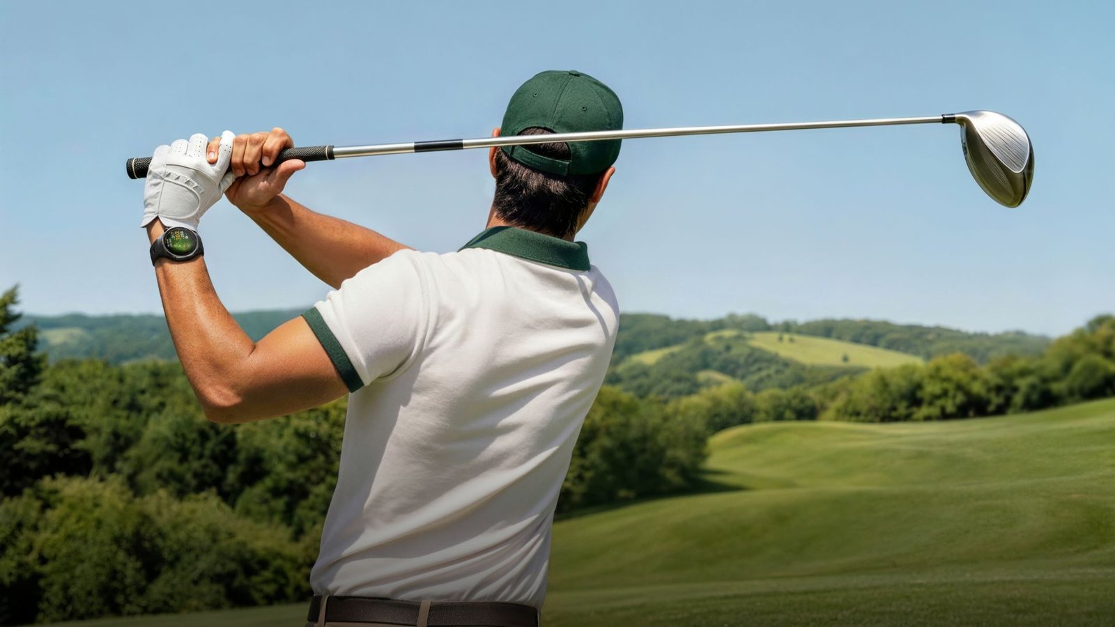 Golfer with Huawei Watch GT 7 Pro