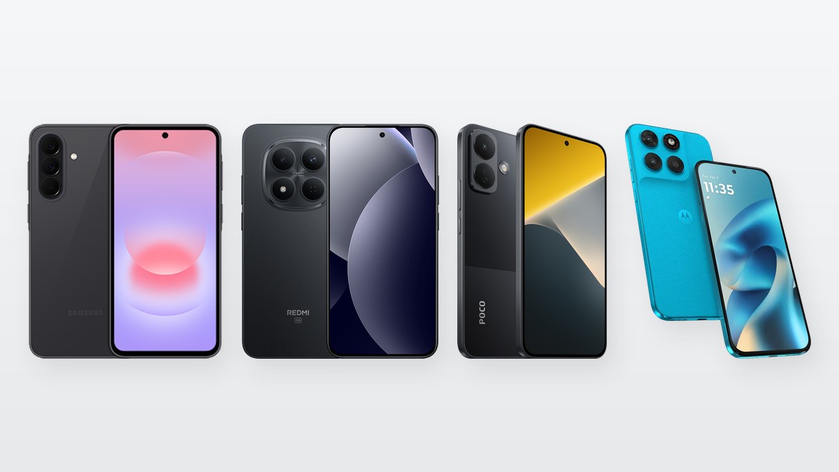 Telefony do 1500 zł: Samsung Galaxy A37 5G, Redmi Note 15 Pro 5G, POCO X8 a moto g87 — oficiální fotografie výrobců