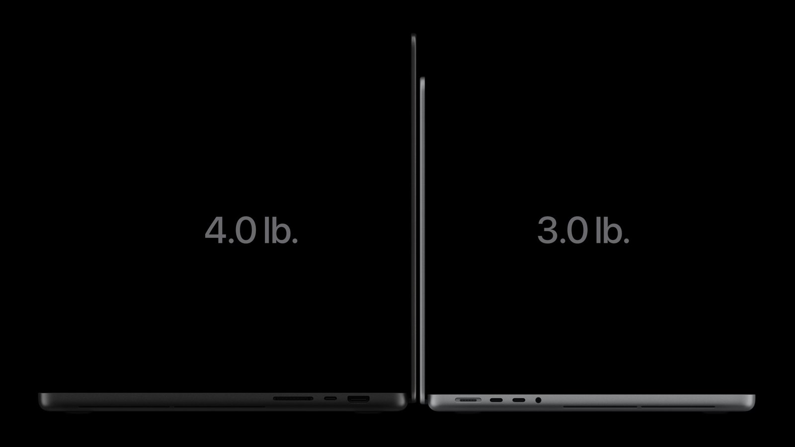 MacBook Pro OLED 14 i 16 cali z boku